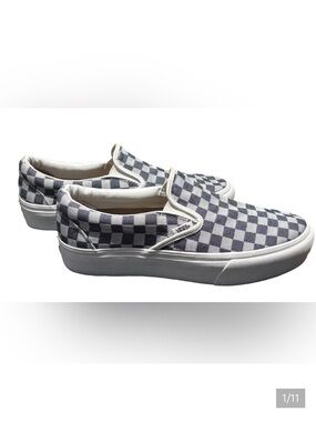 Vans Classic Slip-On UltraCush Checkerboard Shoes (Men's 8/Women's 9.5)